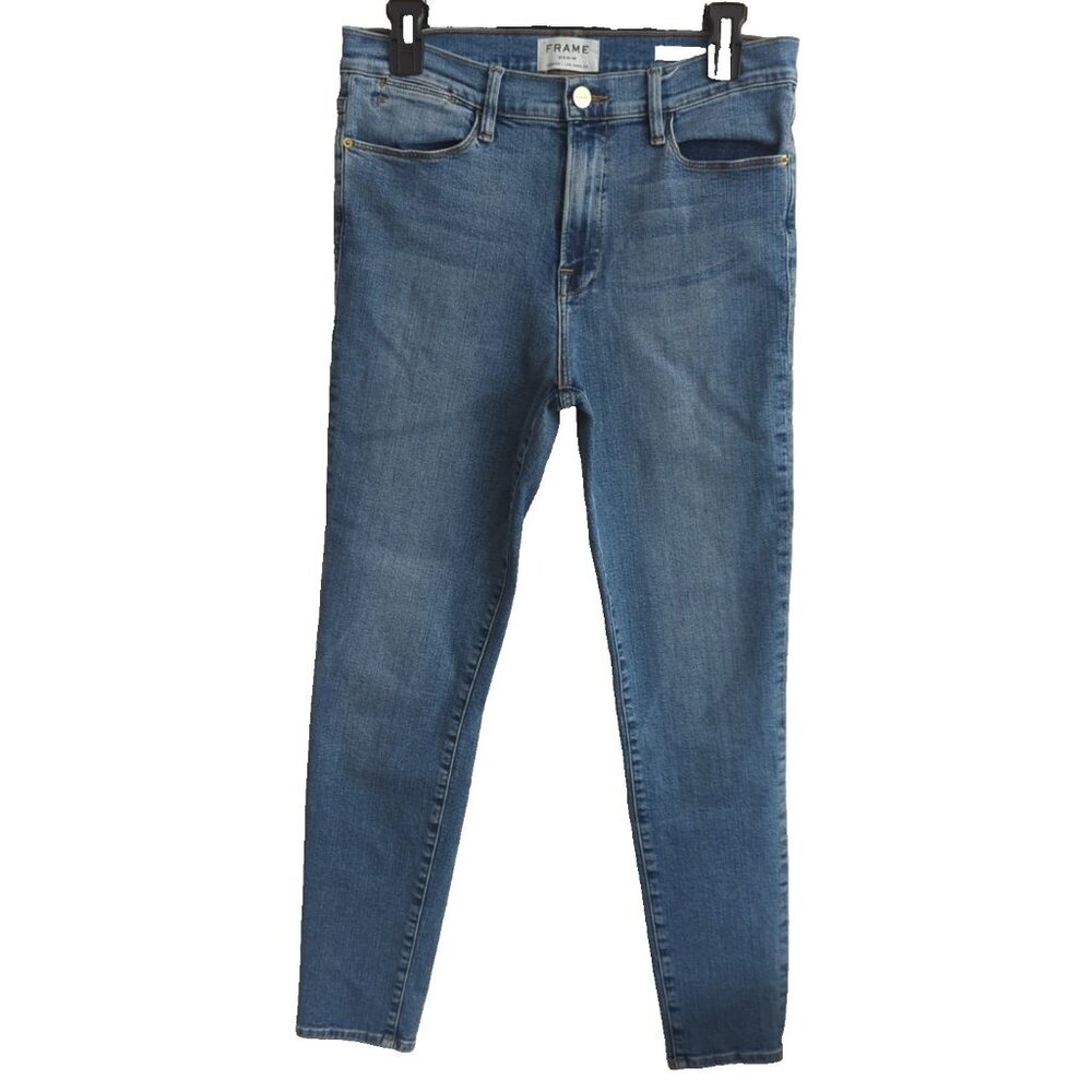 Frame  Women’ Jeans Women's Le High Skinny Blue Denim 31 X 27 Pants Med Wash-lp